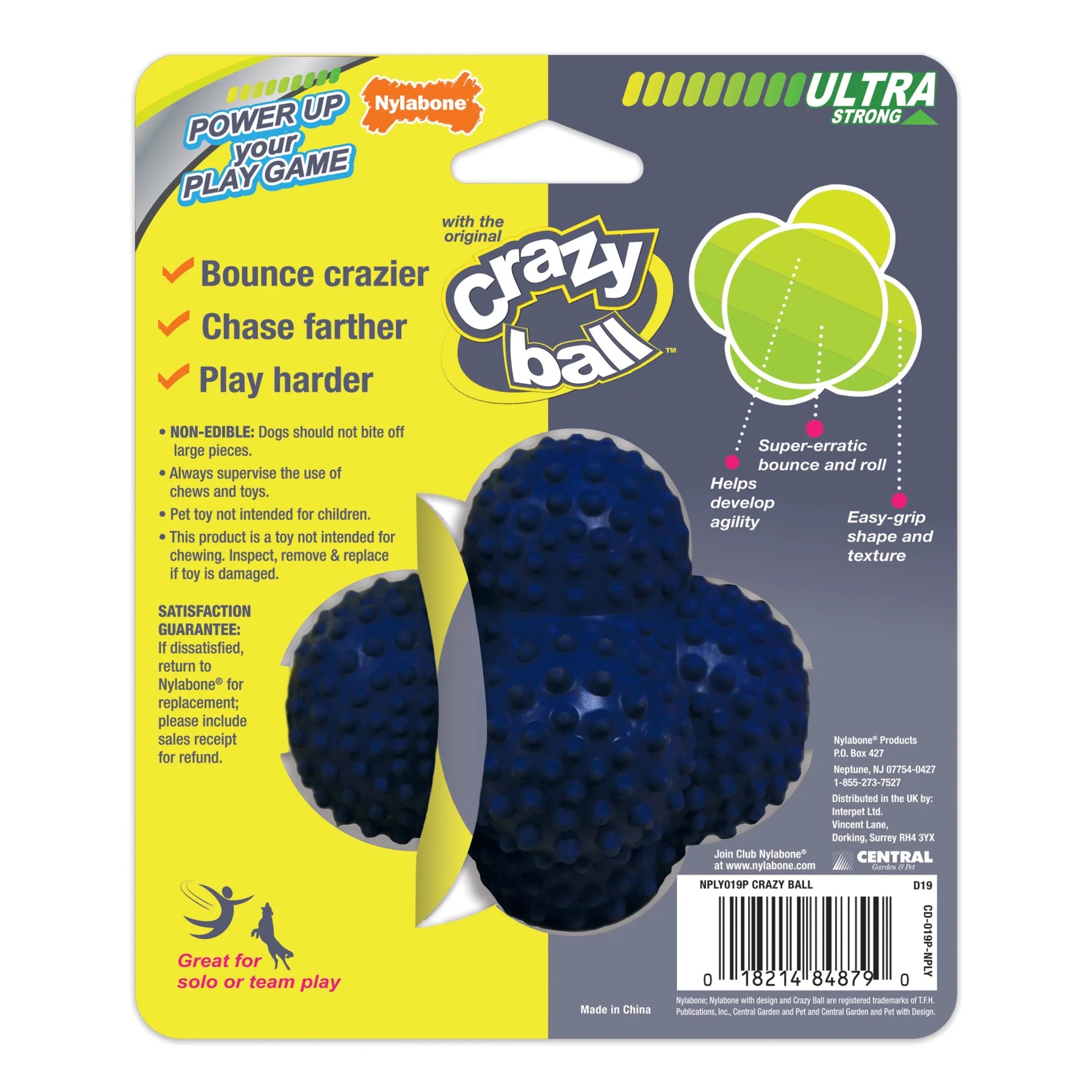 Power Play Crazy-Ball Dog Toy, Large