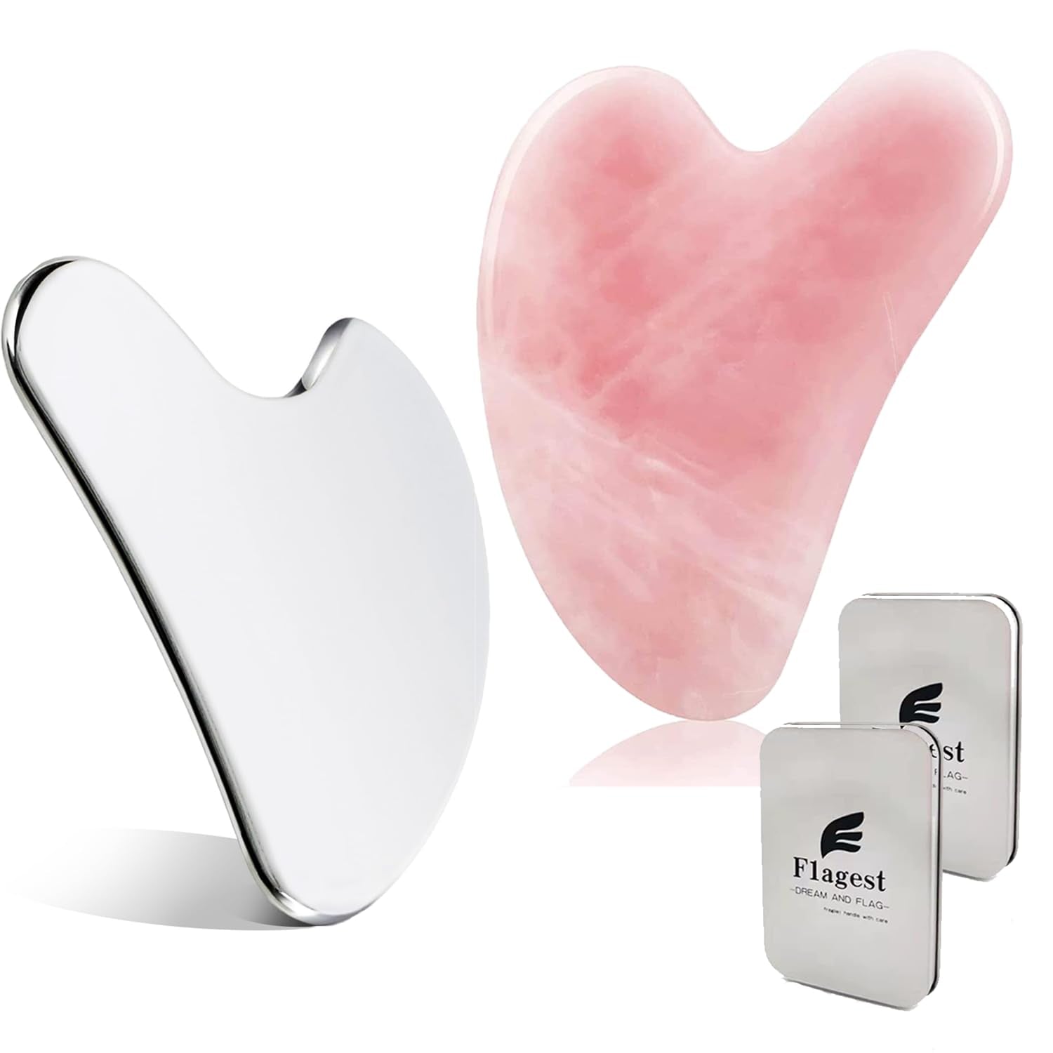 Flagest Stainless Steel Gua Sha Facial Tools 