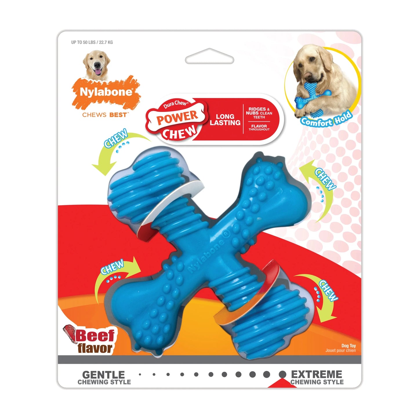 Power Chew Comfort Hold X Bone Dog Toy