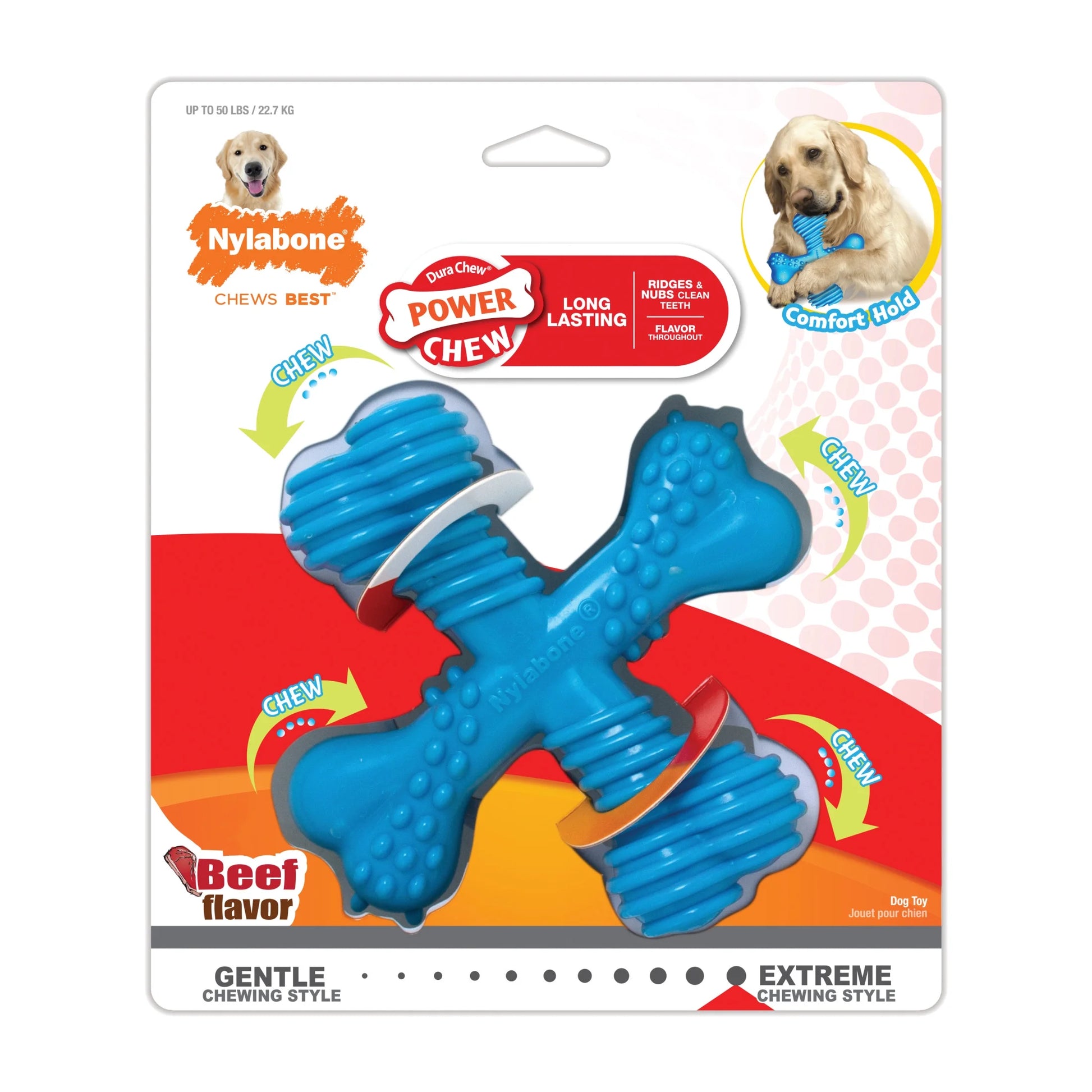 Power Chew Comfort Hold X Bone Dog Toy