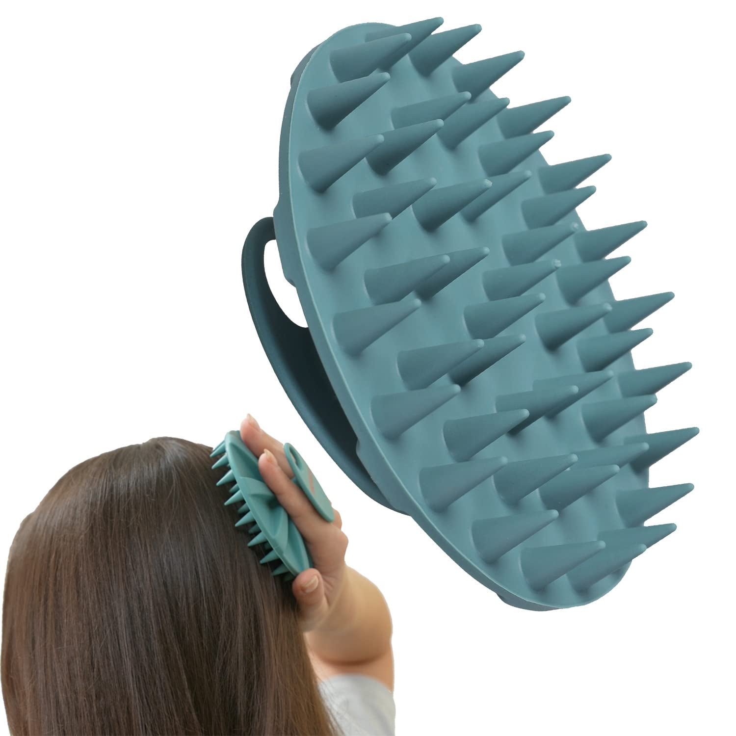 INNERNEED Scalp Massager Shampoo Brush (Dark Green)