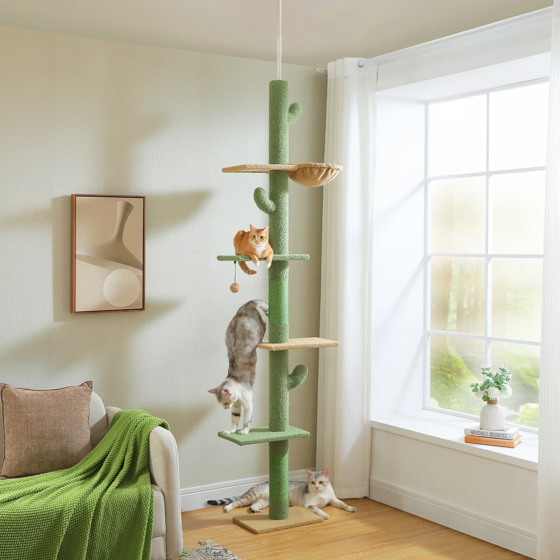 Floor to Ceiling Cat Tower 95-108" 