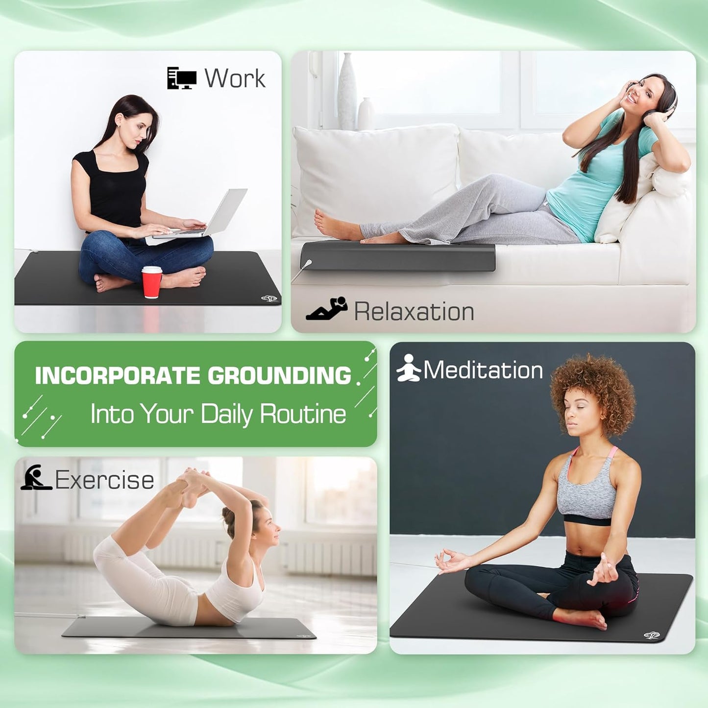 Grounding Mat for Feet 3MM Thickened Earthing Mat Grounding Pad 