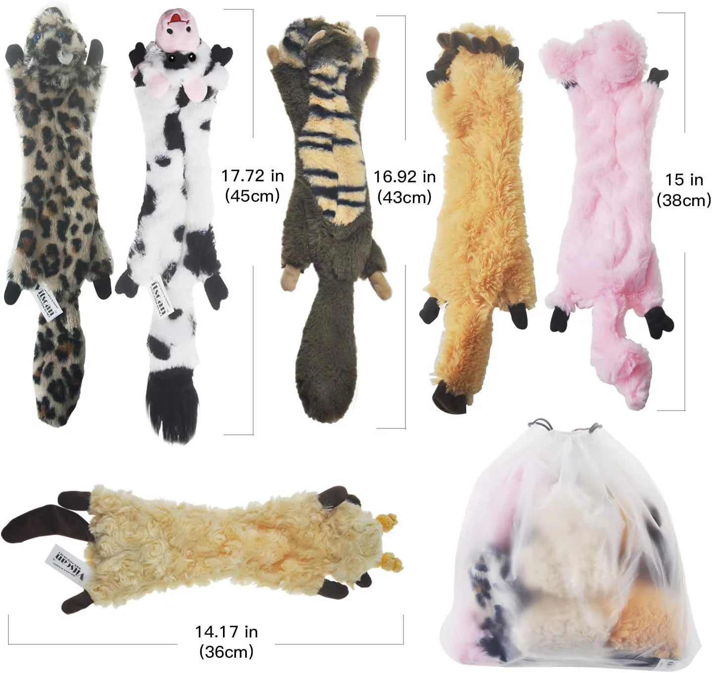 Crinkle Dog Toys for Small Dogs - 6 Pack 