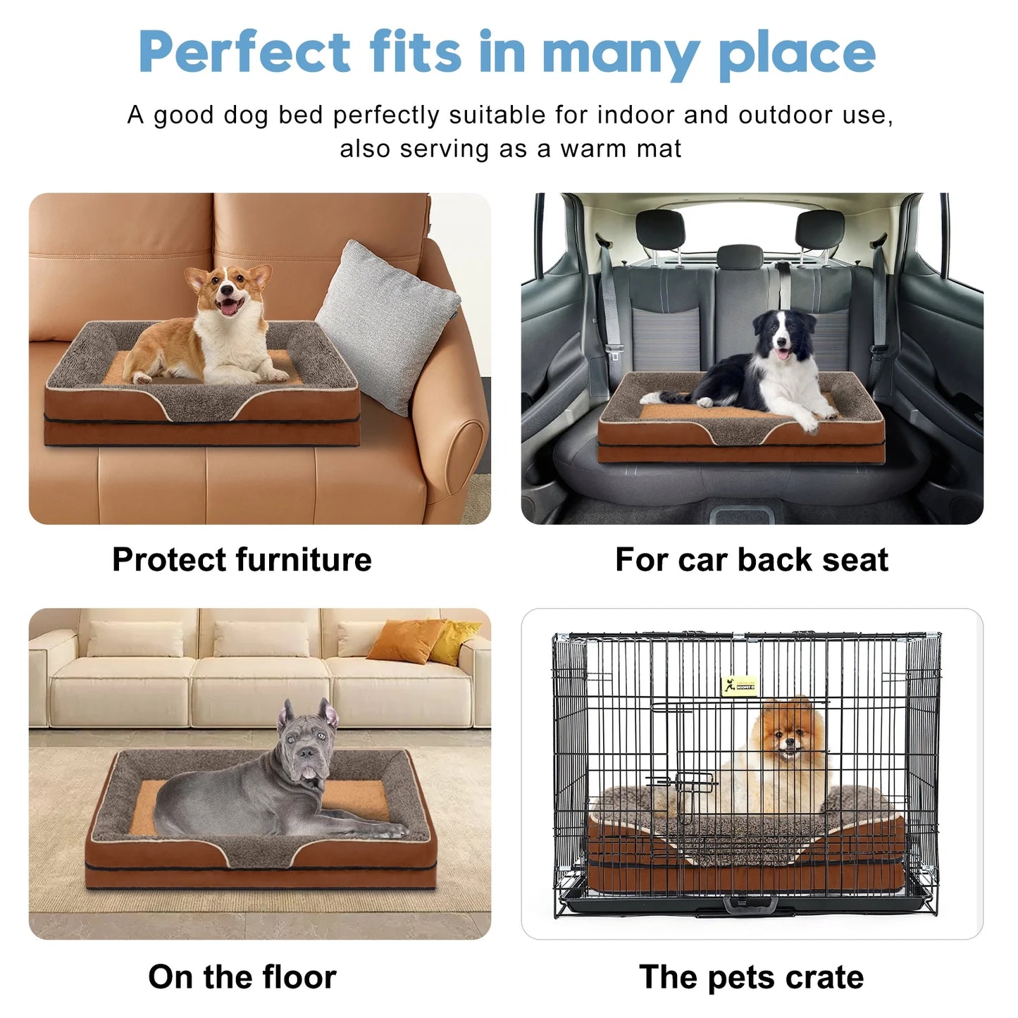 Dog Beds for Large Medium Small Dogs 