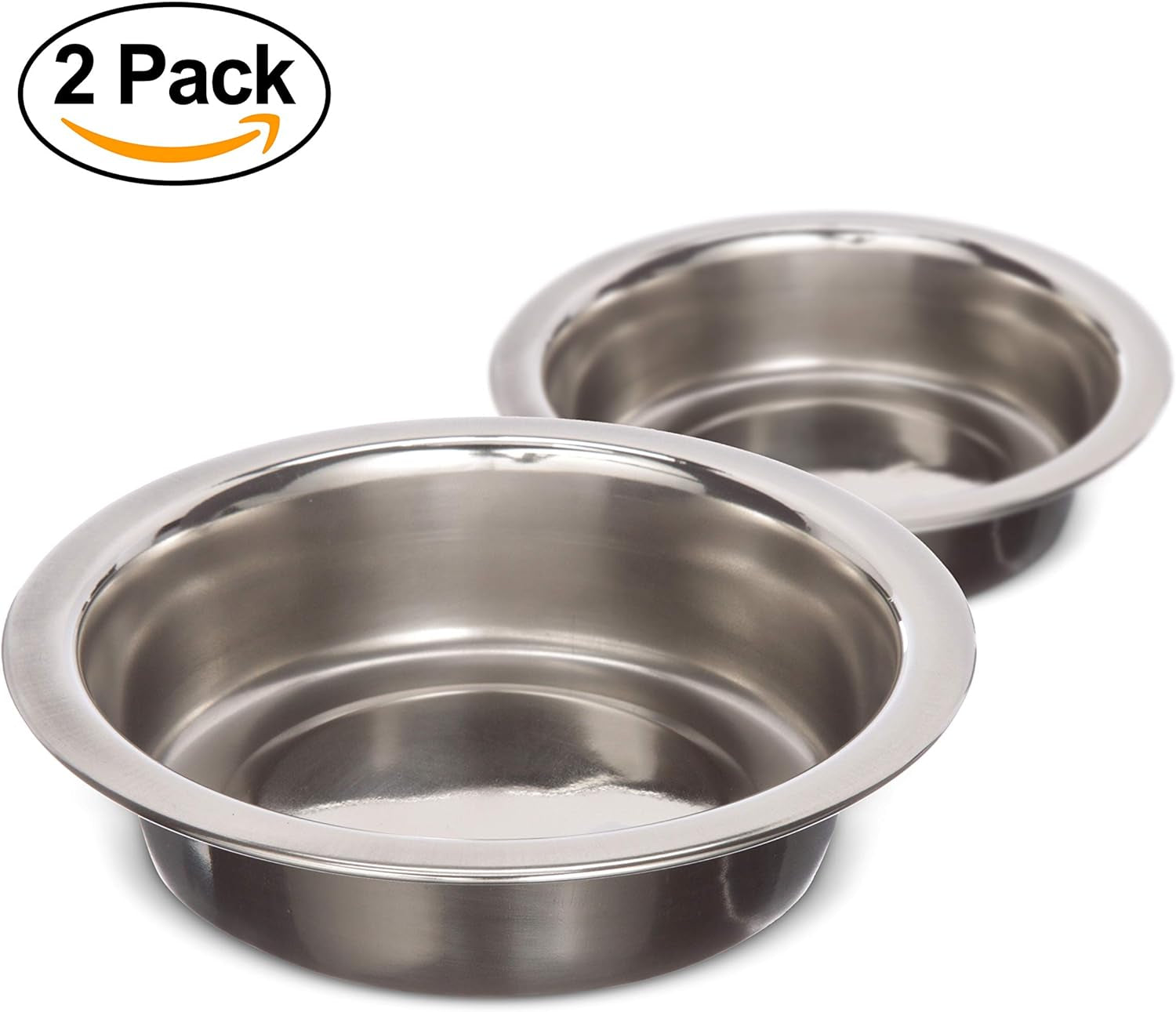 Neater Pet Brands Stainless Steel Shallow Cat Bowls, 8 oz. Capacity