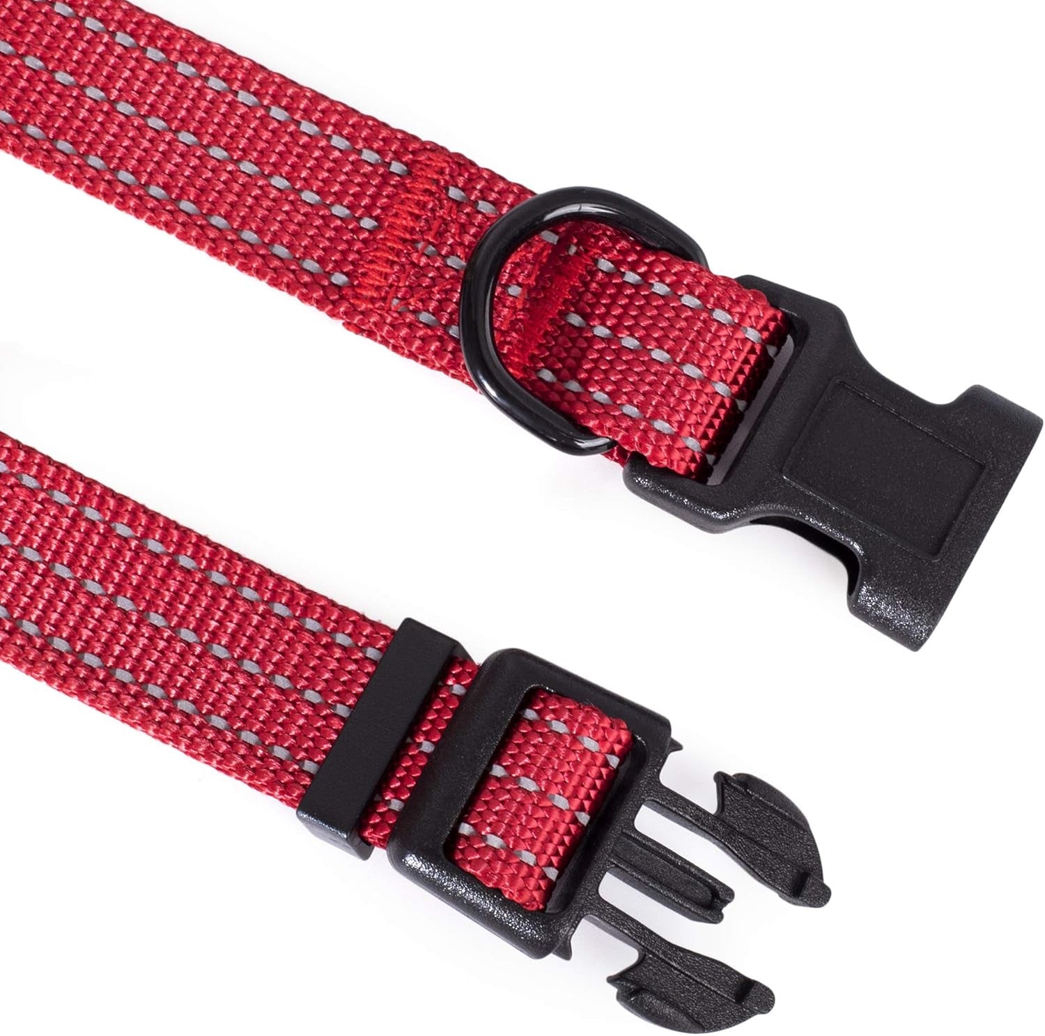 Lightweight Solid Red Collar for Medium Dogs
