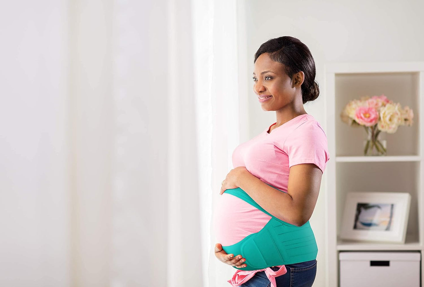 Pregnancy Belly Support Band, Dark Mint Color/Size XL