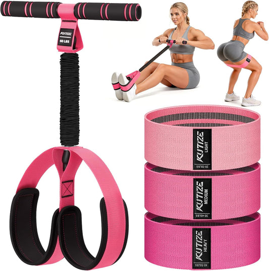 KUTIZE 2 in 1 Fabric Exercise Bands for Core.