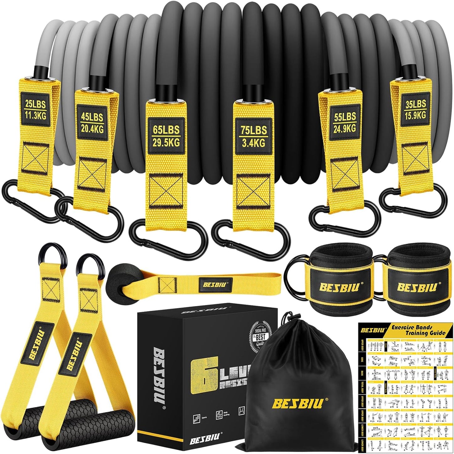Heavy Resistance Bands for Working Out, 300lbs