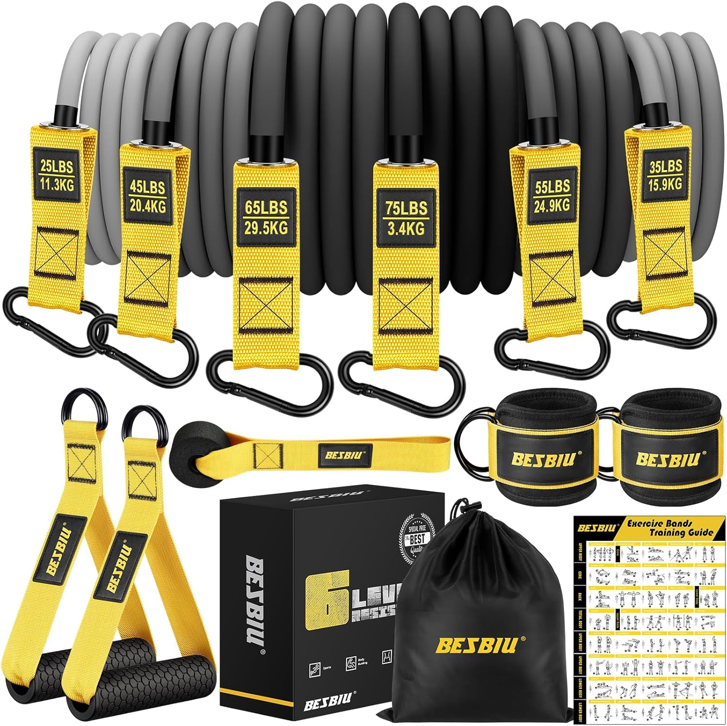 Heavy Resistance Bands for Working Out, 300lbs