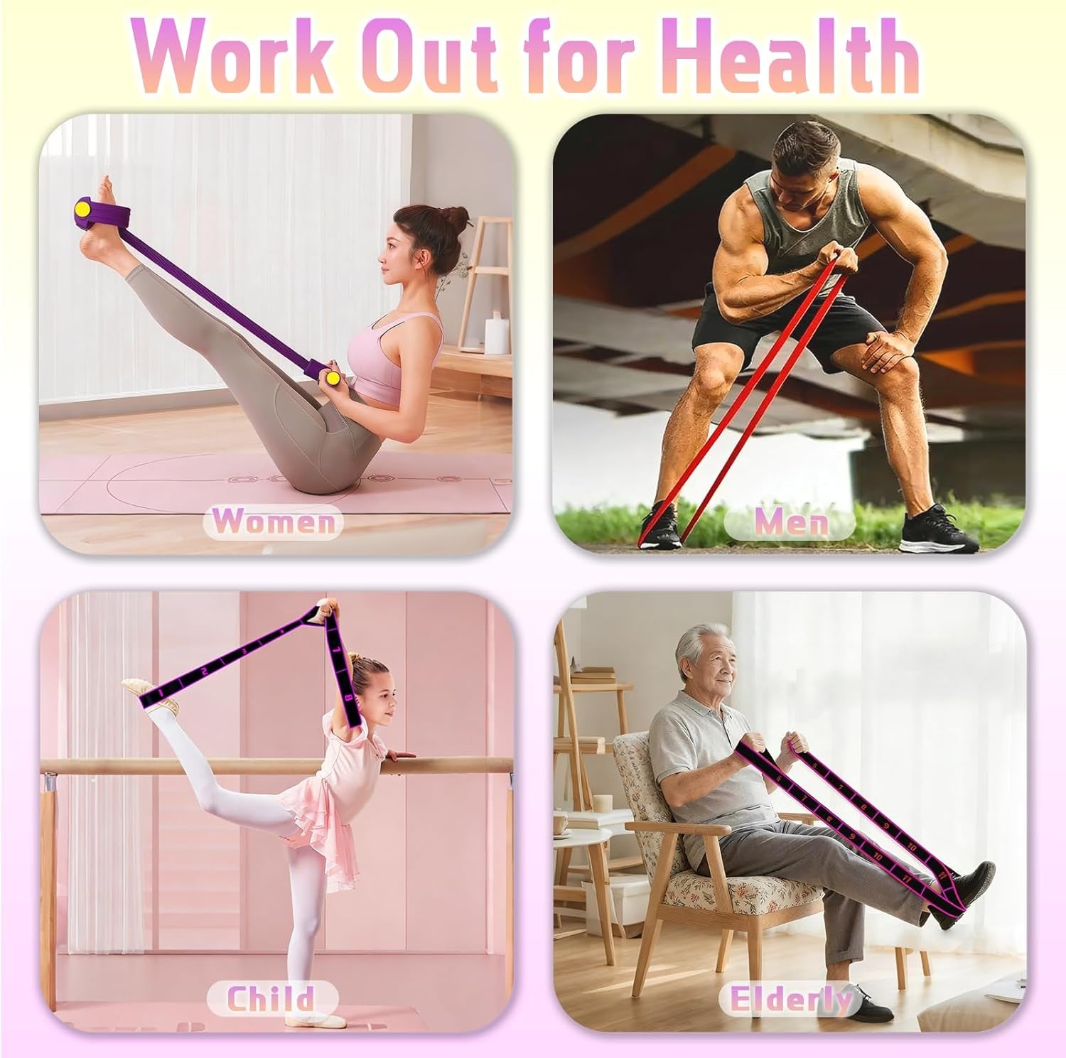 5 Pcs Resistance Bands Set