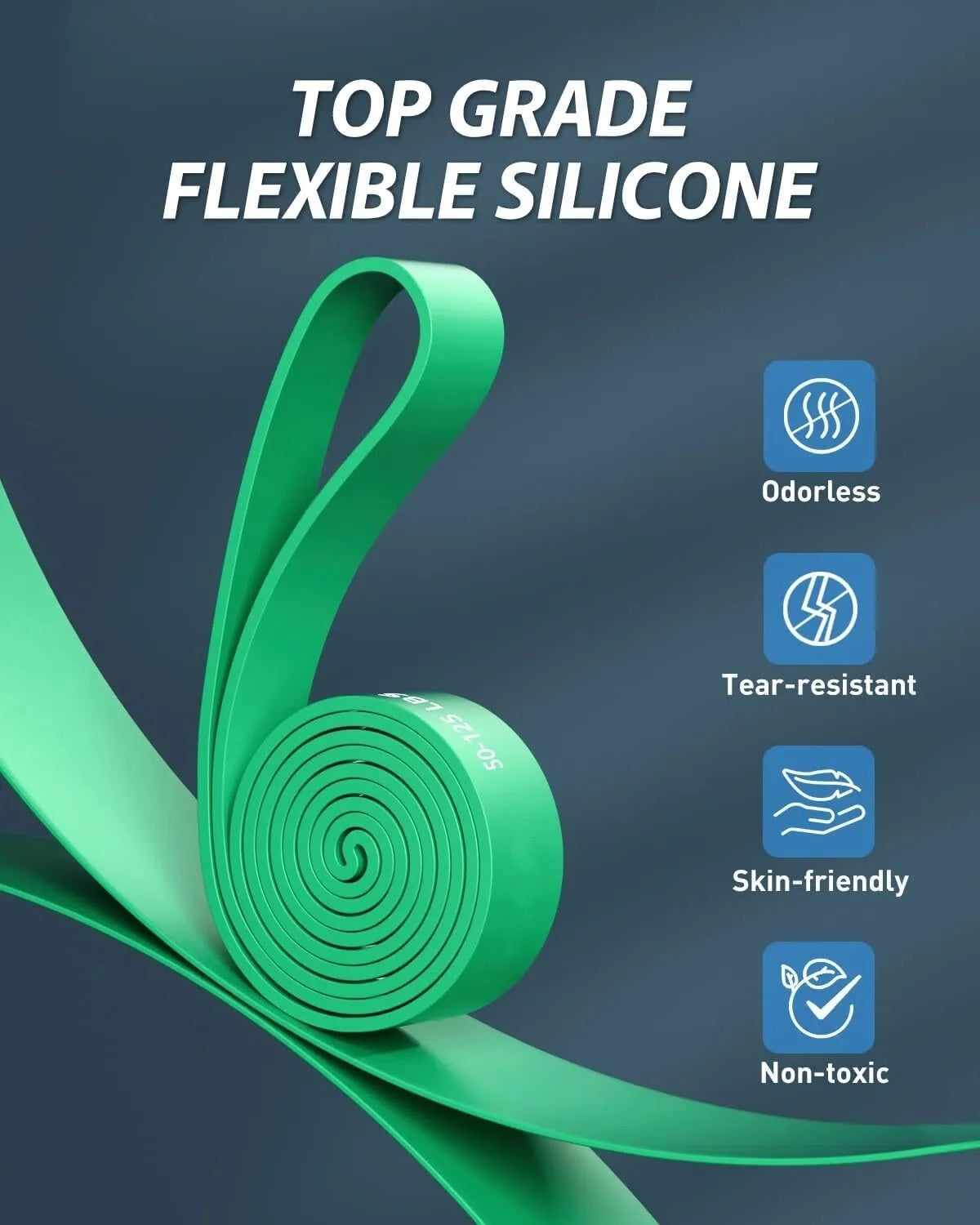 Exercise Bands with 5 Resistance Levels-up to 330 lbs.