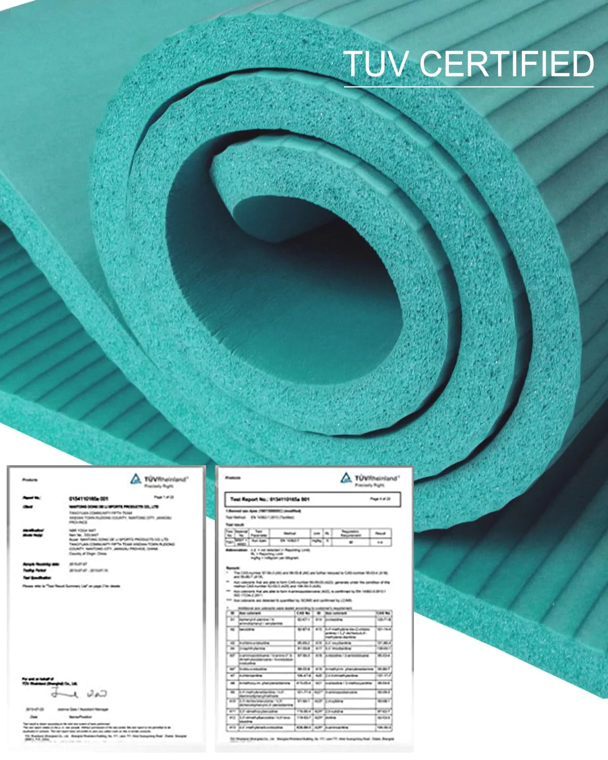 Extra Thick Yoga Mat 4/5" Hi-Density Foam 76" Long, Ice Blue