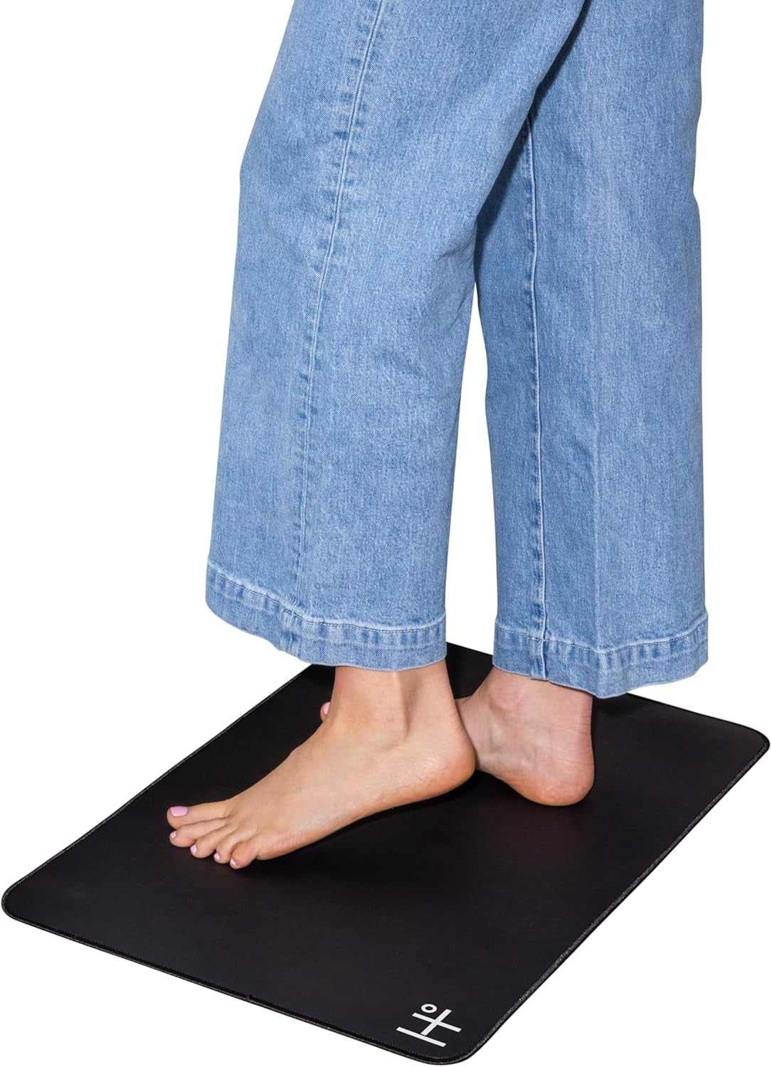 HOT HAVEN Grounding Mat for Feet, Desk & Bed | 24"x16" Non-Slip Backing (White Logo)