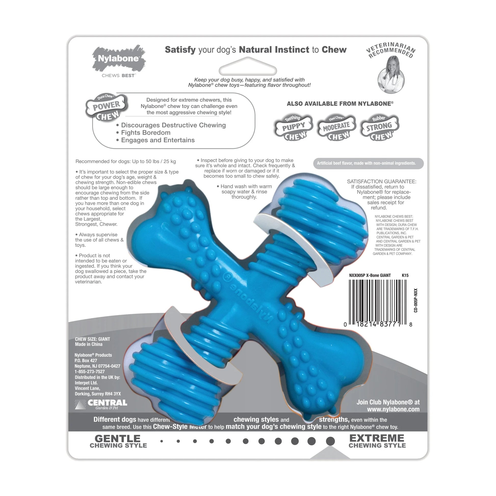 Power Chew Comfort Hold X Bone Dog Toy