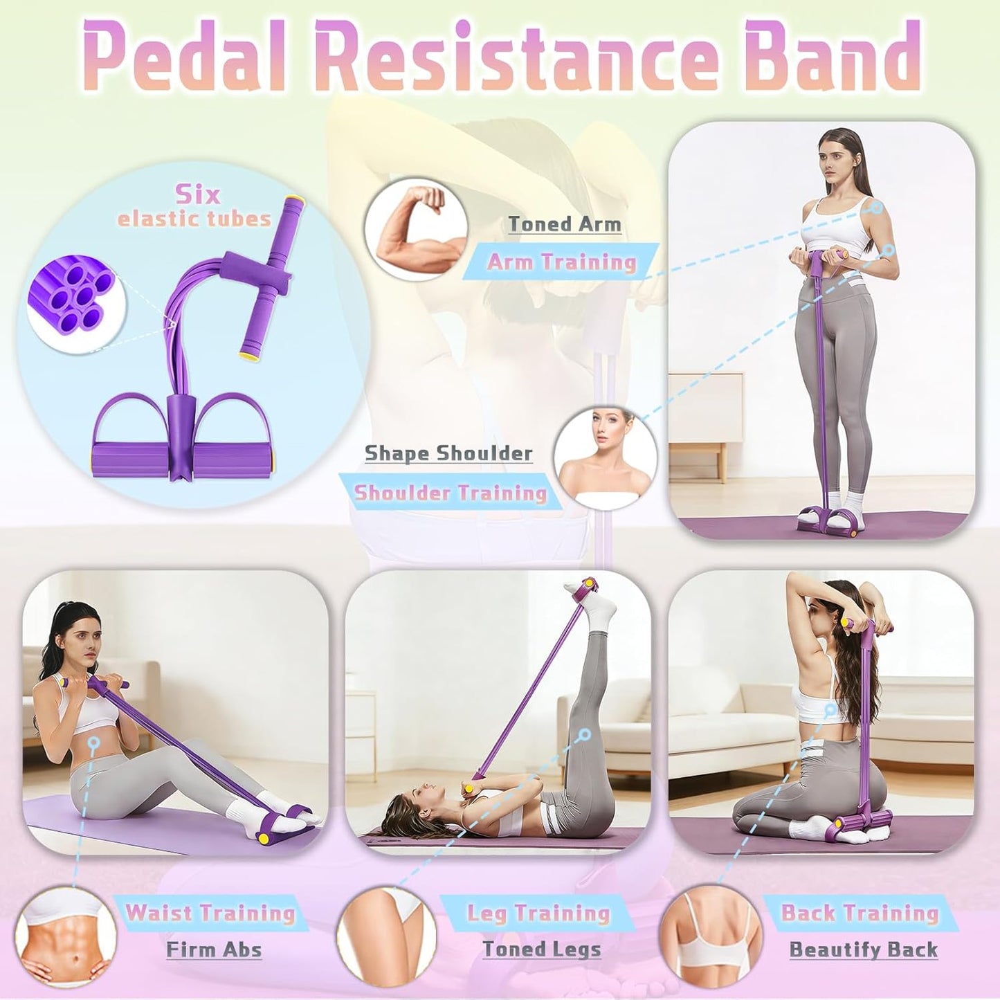 5 Pcs Resistance Bands Set