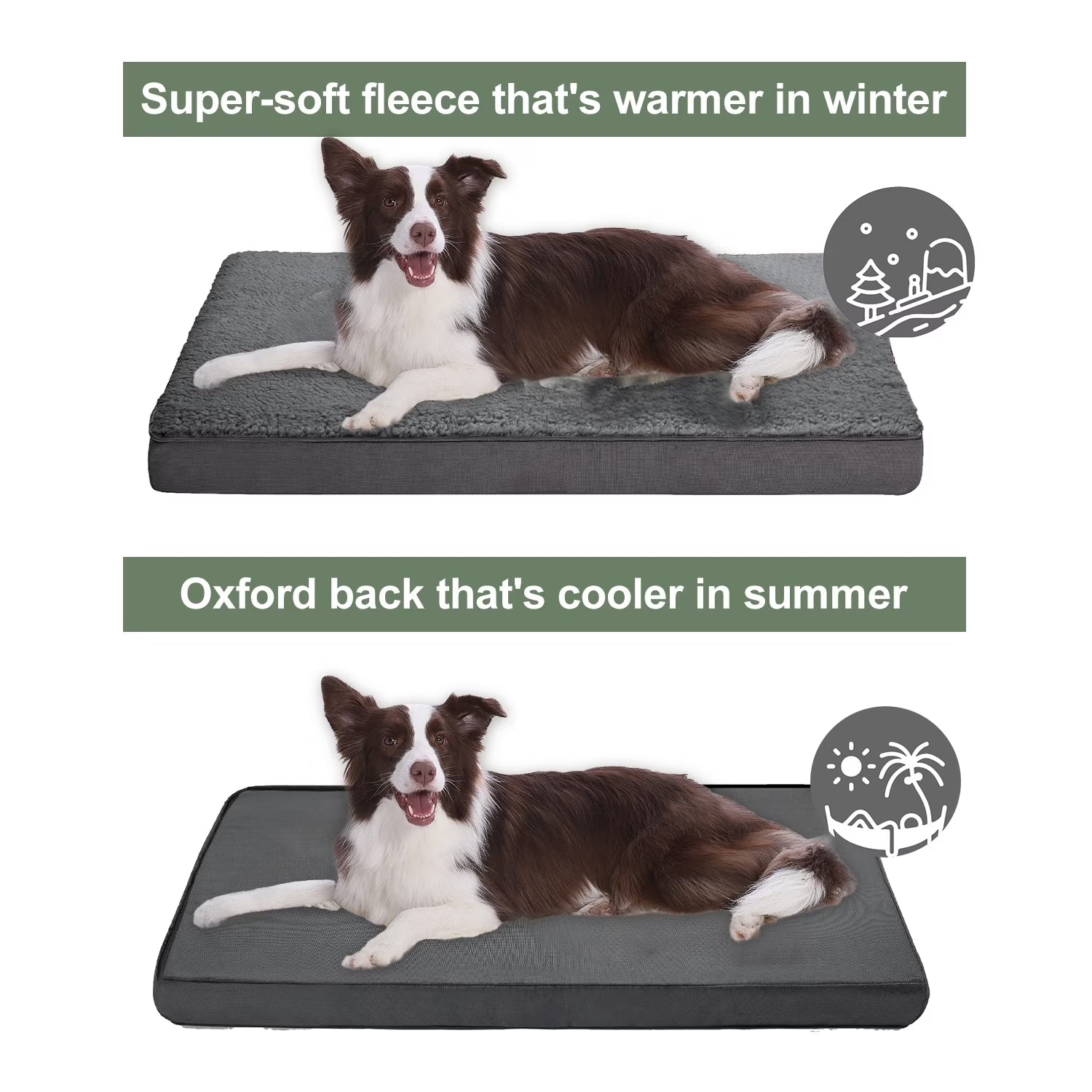 Dog Bed for Medium Dogs (Dark Grey, 30"X20"X3")