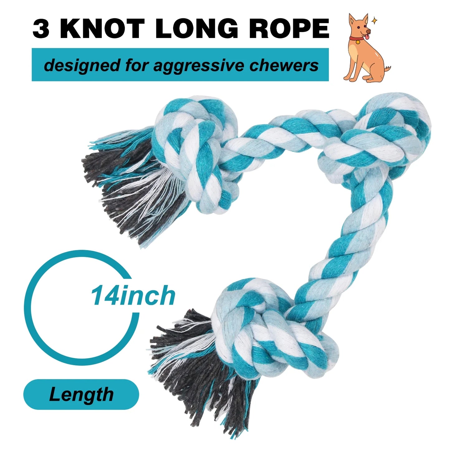 Vivifying 3 Knots Dog Rope Toys