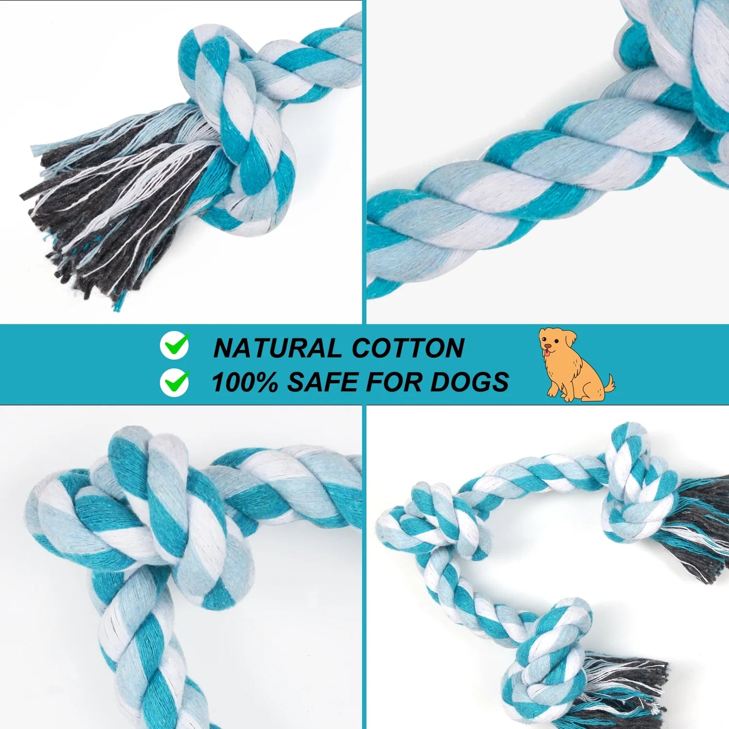 Vivifying 3 Knots Dog Rope Toys