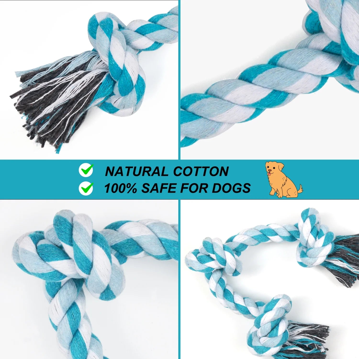 Vivifying 3 Knots Dog Rope Toys
