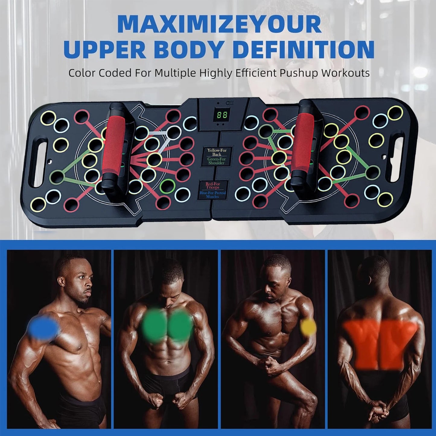 Professional Push Up Board, 60-in-1 Multi-Functional Push Up Bar
