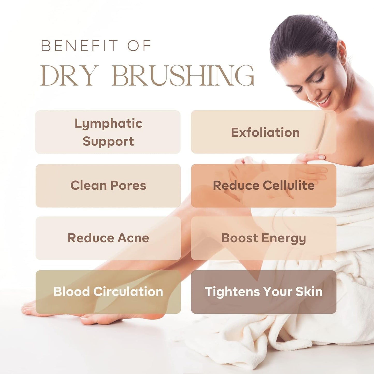 Organic Spa Exfoliation and Massage Scrub Brush with Natural Boar Bristles