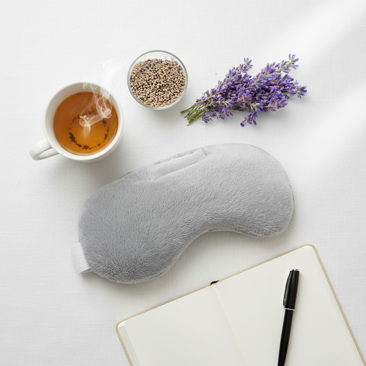Flat lay wellness composition