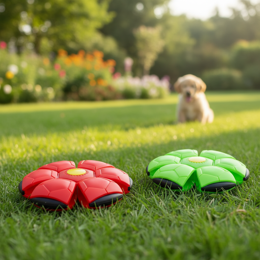Flying discs with background