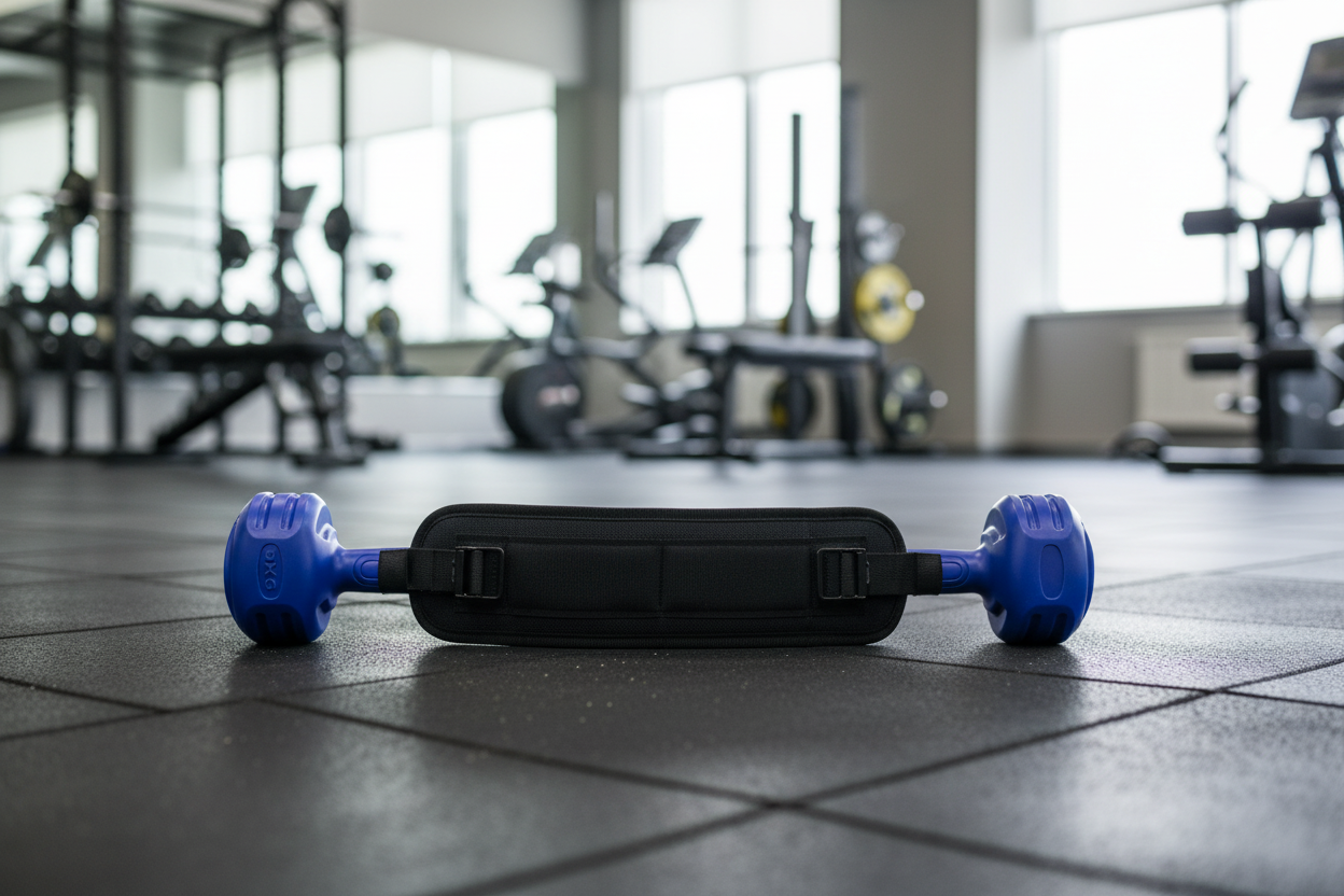 Hip Thrust Belt in Gym Setting
