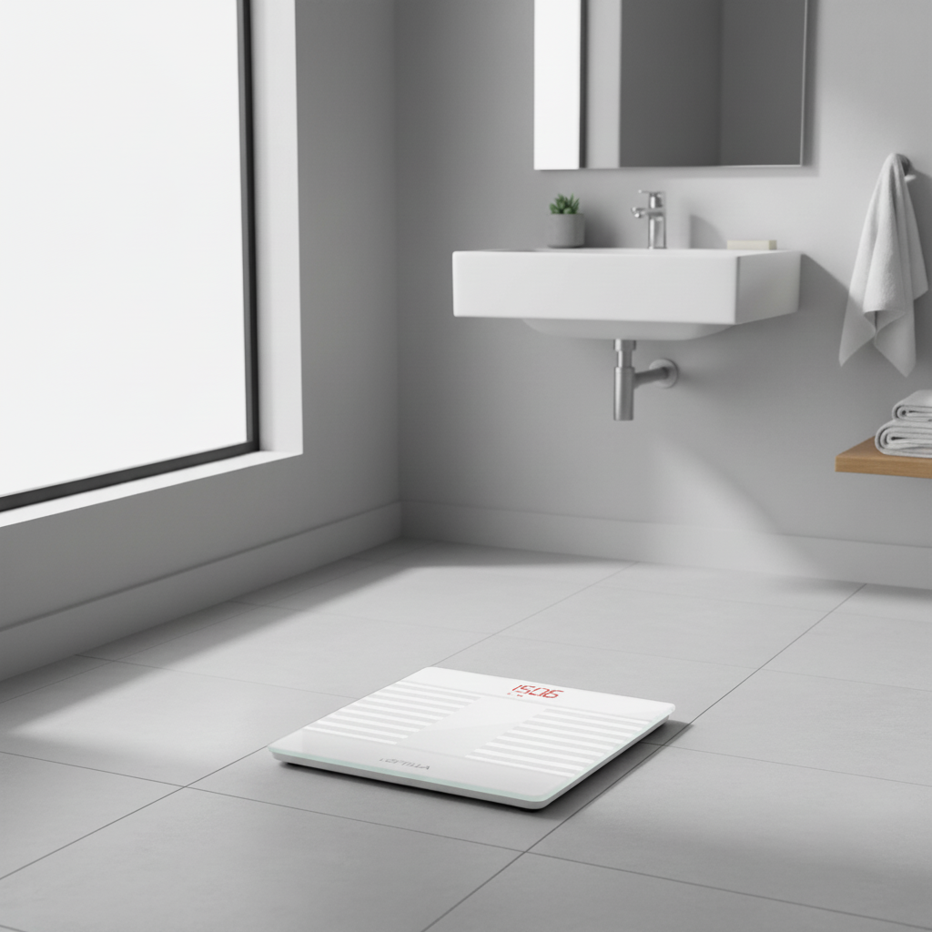 Modern bathroom with scale only