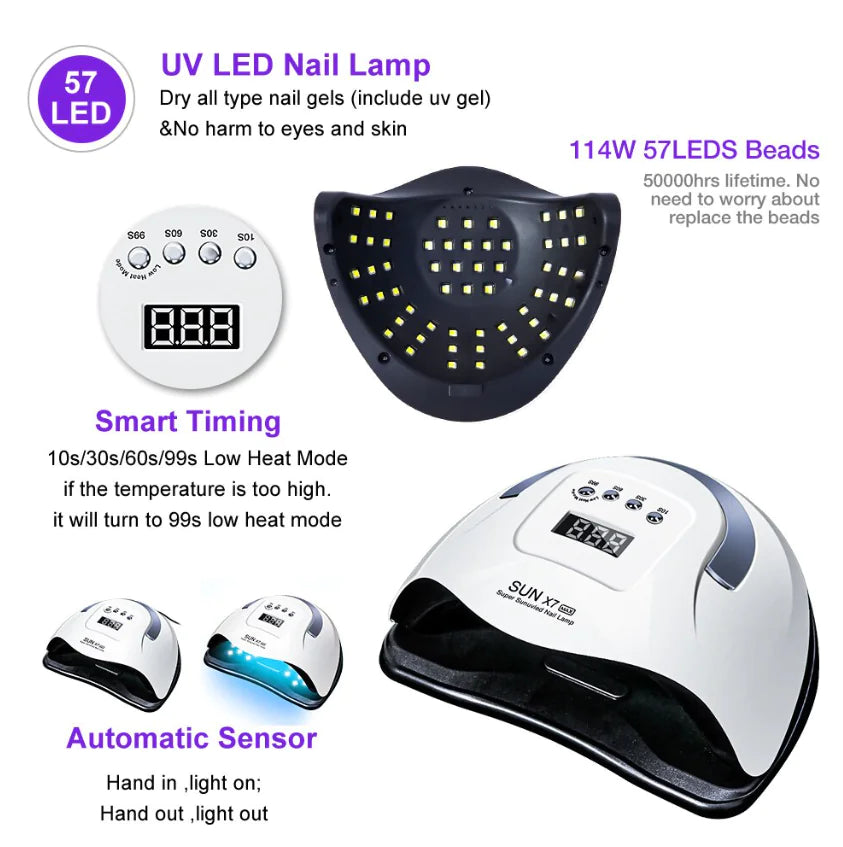 Nail Dryer LED Lamp UV Light Polish Gel Curing Machine Electric Manicure
