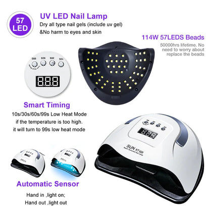 Nail Dryer LED Lamp UV Light Polish Gel Curing Machine Electric Manicure